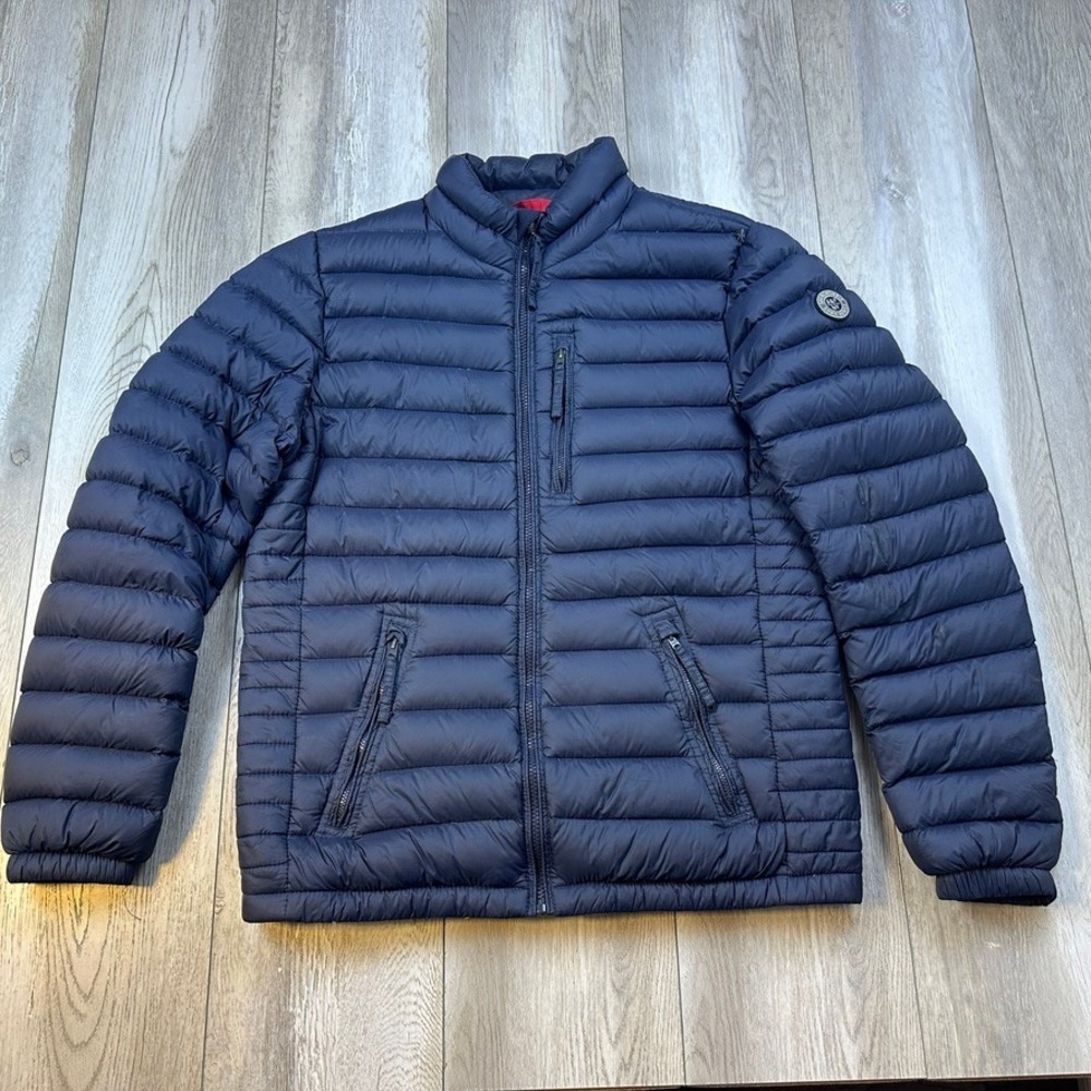 Abercrombie & Fitch Jecket Mens Large Blue Lightweight Down All Season Puffer *